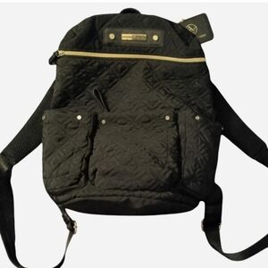 Adrienne Vittadini Black Quilted Backpack